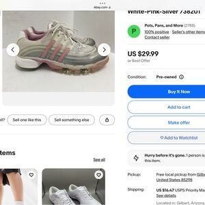 Adidas Women's/Youth White and blue golf Shoes Size 5